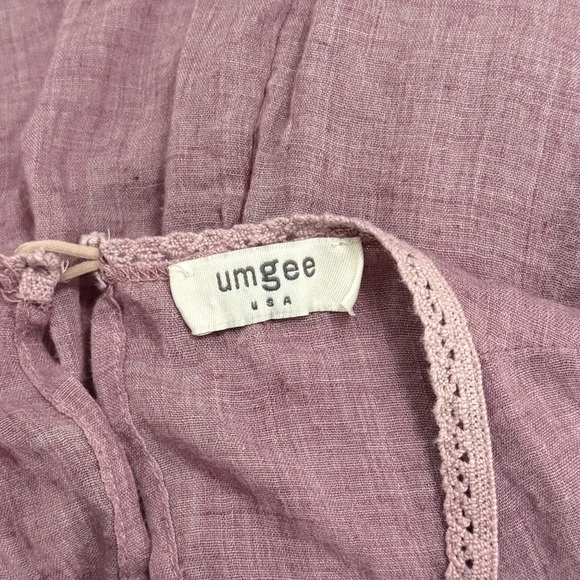 Umgee Sleeveless Floral Lace Detail Cotton Blend Mini Dress, Mauve size S - Picture 6 of 6